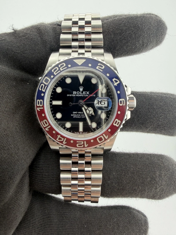 Rolex GMT-Master II Pepsi Black Dial on Jubilee D Link Bracelet Ref. 126710BLRO Card 2021 view 2