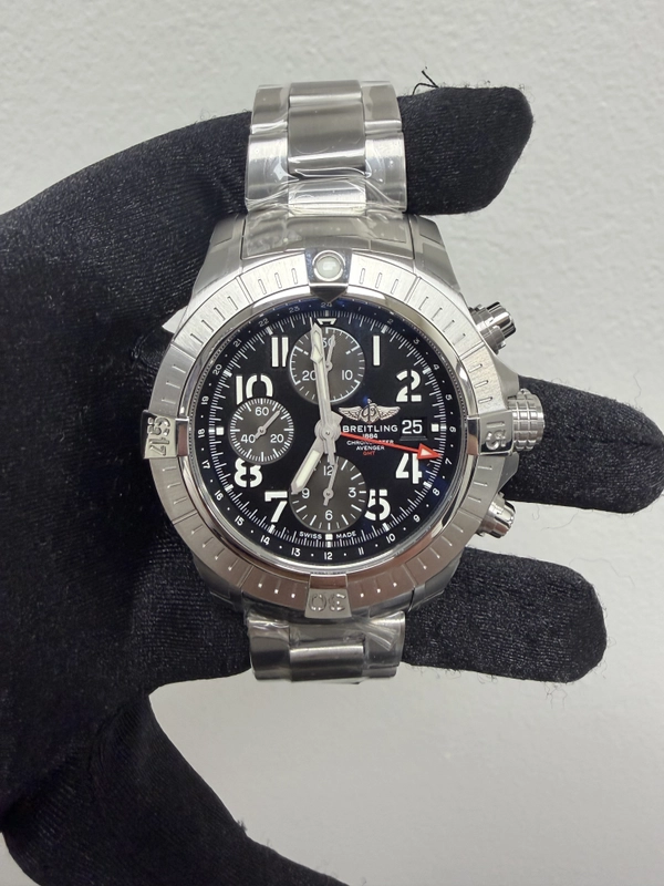 Breitling Avenger Chronograph GMT Black Dial on Bracelet Ref. A24315101B1A1 Card 2023 view 2