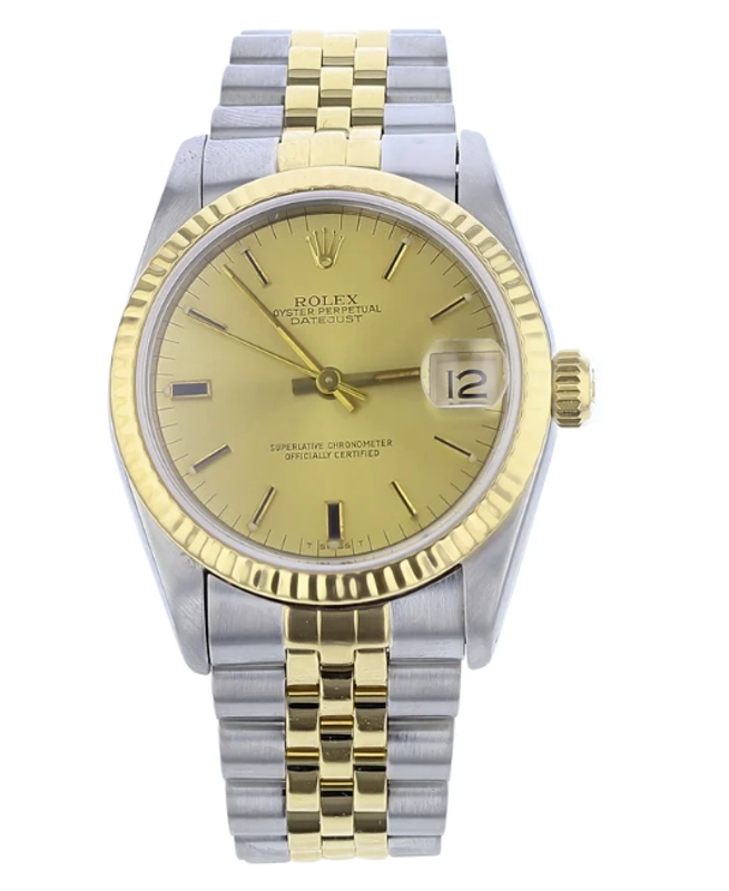 Rolex Datejust 31 Champagne Stick Dial on Jubilee Ref. 68273 — Saleh Jewelers