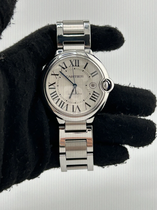 Cartier Ballon Bleu Silver Dial on Stainless Steel Bracelet Ref. W69012Z4 Card 2015 view 2