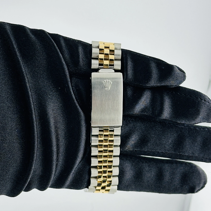 Rolex Datejust Champagne Linen Stick Dial on D Link Jubilee Ref. 16233 1990 view 3