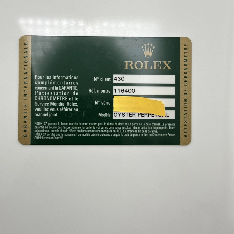 Rolex Milgauss Black Dial on Oyster Bracelet Ref. 116400 Card 2009 view 8