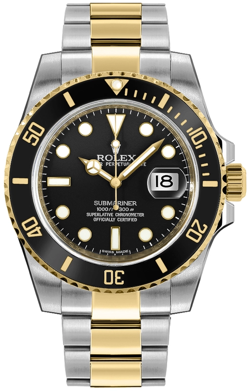 Rolex Submariner Black Dial on Oyster Bracelet Ref. 116613LN Card 2010