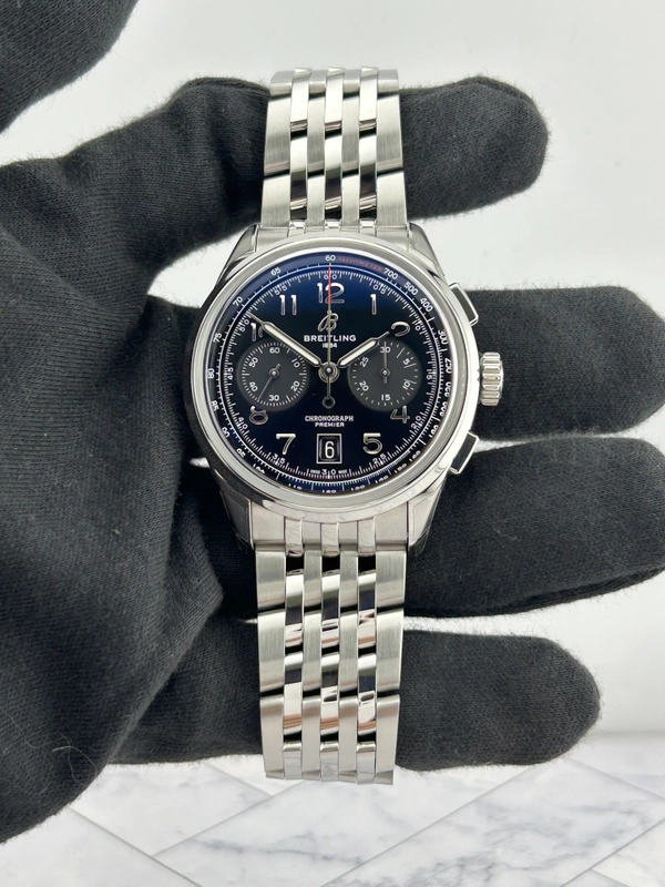 Breitling Premier B01 Chronograph Black Dial on Bracelet Ref. AB0145221B1A1 Card view 2