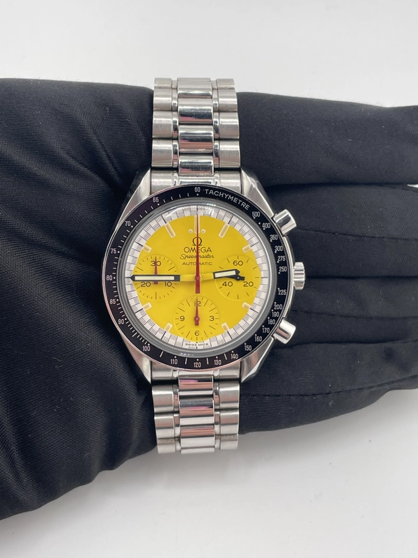 Omega Speedmaster Reduced Yellow Dial on Stainless Steel Bracelet Ref. 3510.12 view 2
