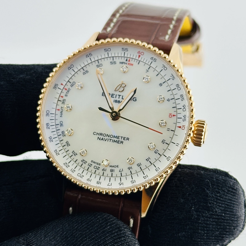 Breitling Navitimer Automatic Mop Dial on Leather Strap Ref. R17327211A1P1 Card 2025 view 4