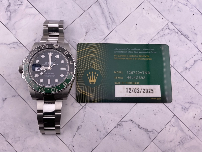 Rolex GMT-Master II "Sprite" Black Dial on Oyster Ref. 126720VTNR Card 2025 view 7