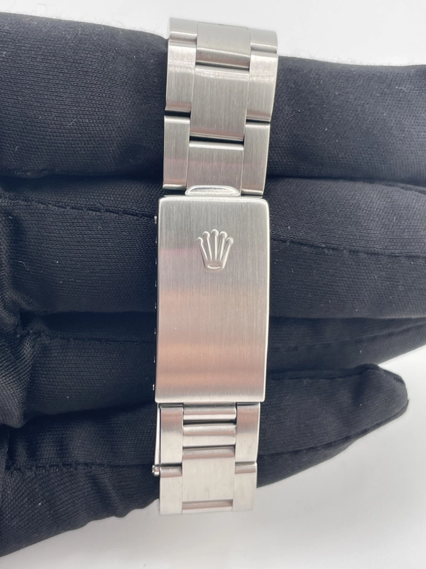 Rolex Oyster Perpetual Black Stick Dial on Oyster Steel Bracelet Ref. 77080 1999 view 4