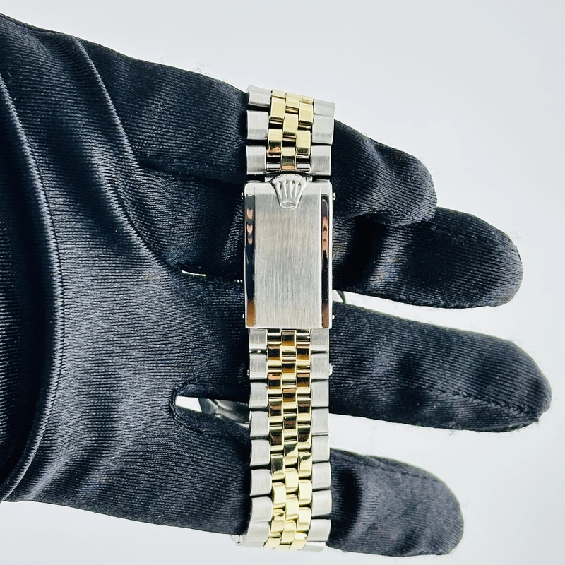 Rolex Datejust Turnograph Champagne Stick / Has Spots Dial on Folded Jubilee Bracelet Ref. 1625 1966 view 5