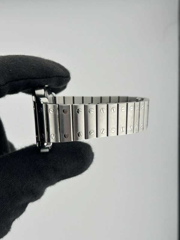 Cartier Santos Silver Roman Dial on Stainless Steel Bracelet Ref. 4075/WSSA0010 Card view 5