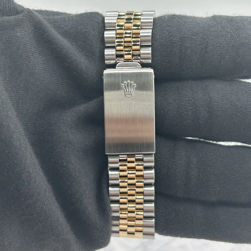 Rolex Datejust Champagne Stick Dial on D Link Jubilee Bracelet Ref. 16013 1985 view 4