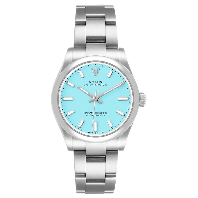 Rolex Oyster Perpetual Turquoise Blue Index Dial on Oyster Bracelet Ref. 277200 Complete 2026