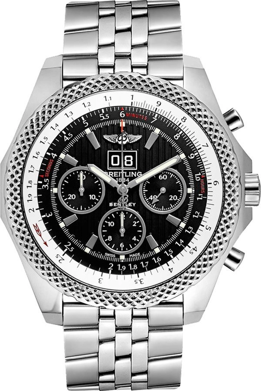 Breitling Bentley 6.75 Speed Black Dial on Stainless Steel Ref. A44364