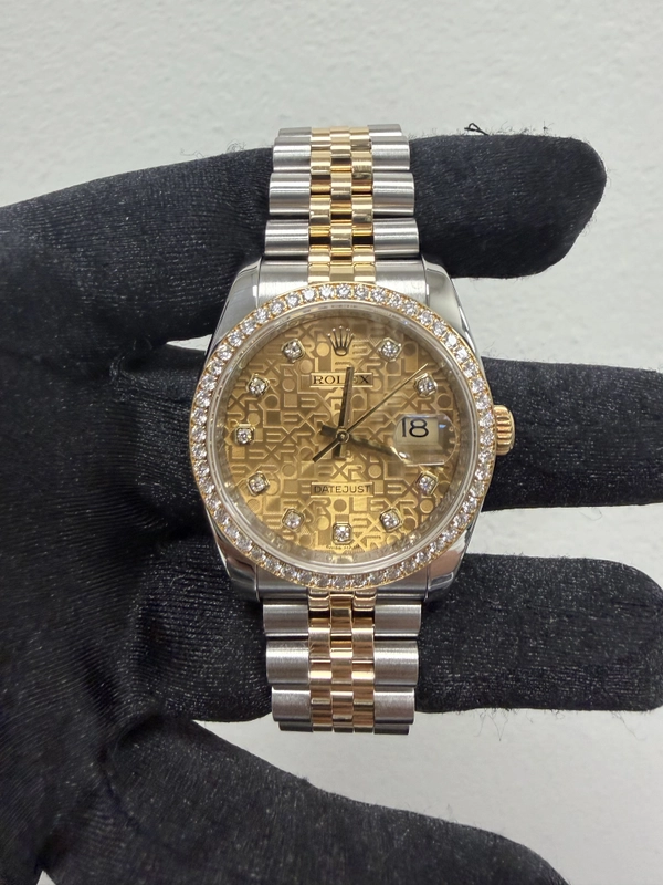Rolex Datejust Champagne Jubilee Diamond Dial on Jubilee Ref. 116243 2008 view 2