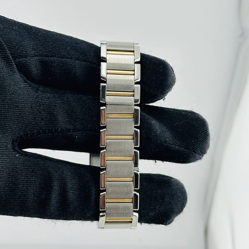 Cartier Tank Francaise White Roman Dial on 2 Tone Bracelet Ref. 2384/W51007Q4 view 4