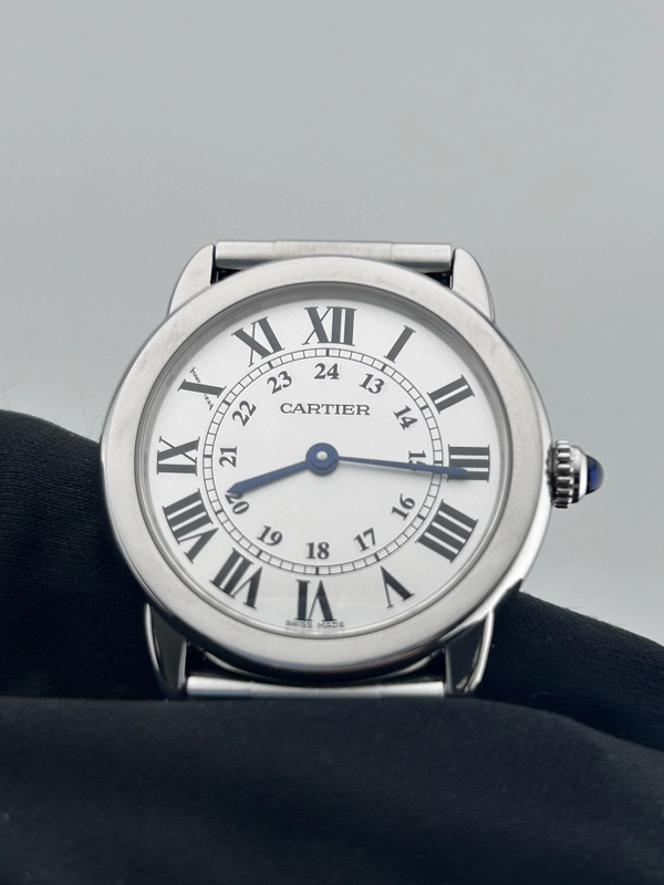Cartier Ronde Solo Silver Roman Numerals Dial on Stainless Steel Ref. W6701004 Card 2019 view 3