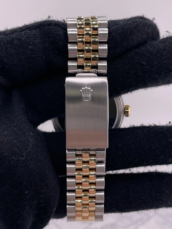 Rolex Datejust Champagne Stick Dial on D Link Jubilee Bracelet Ref. 16013 1986 view 4