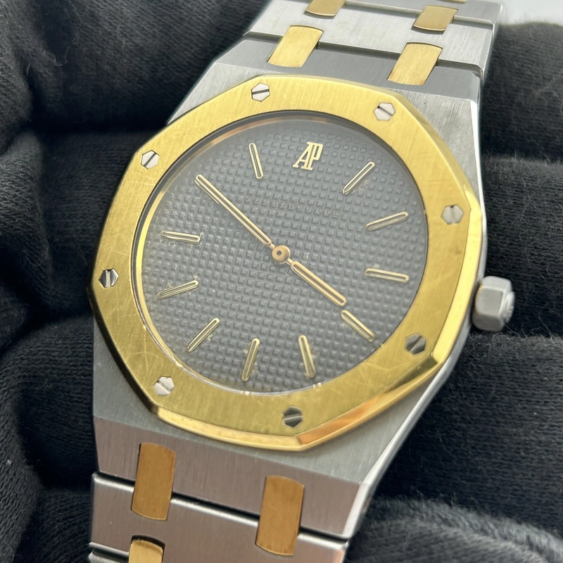 Audemars Piguet Royal Oak Grey / Gold Markers Dial on 2 Tone Bracelet Ref. 56143SA view 2