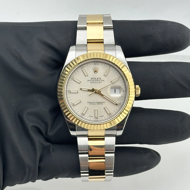 Rolex Datejust II Ivory Index Dial on Oyster Bracelet Ref. 116333 2016 view 2
