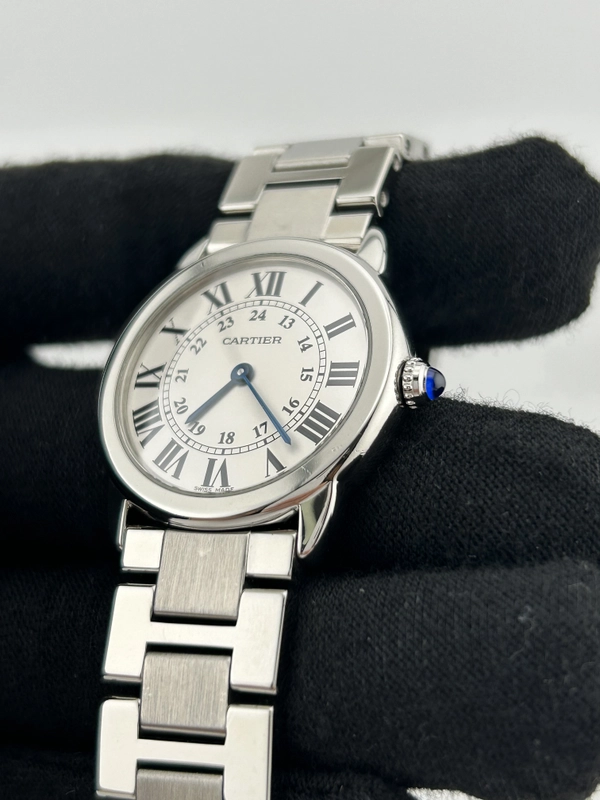 Cartier Ronde Solo Silver Dial on Stainless Steel Bracelet Ref. W6701004 Papers 2013 view 3