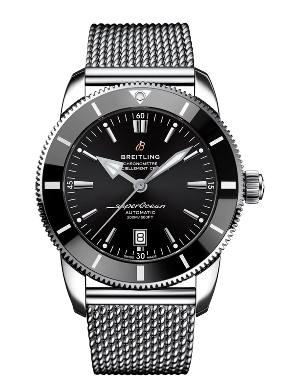 Breitling Superocean Heritage II B20 Black Dial on Stainless Steel Bracelet Ref. AB2020/AB2020121B1A1 Complete 2019