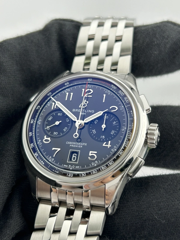 Breitling Premier B01 Chronograph Black Dial on Bracelet Ref. AB0145221B1A1 Card view 3