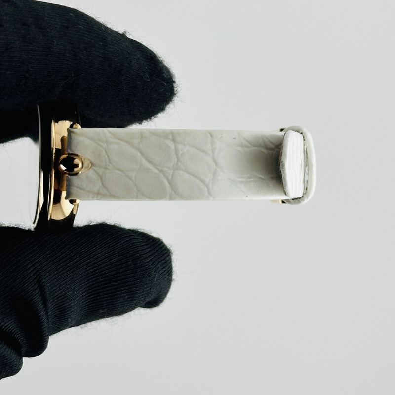 Omega De Ville Prestige White Mop Dial on Leather Ref. 424.53.27.60.55.002 Card Open Date view 3