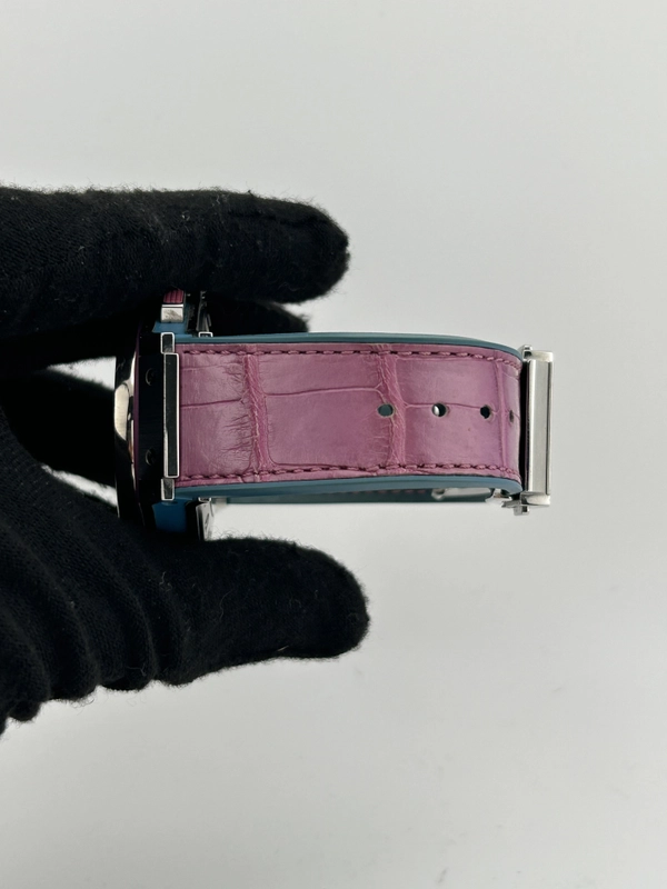 Hublot Big Bang Pop Art Amethyst Purple Dial on Pink & Blue Leather Band Ref. 341.SV.5199.LR.1905.PO view 5