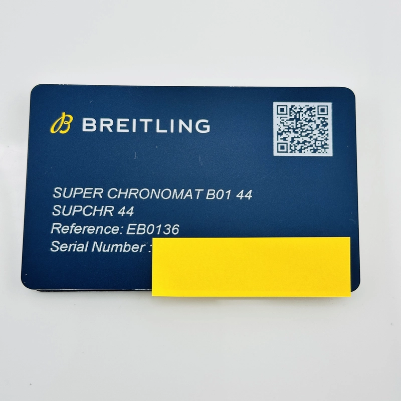 Breitling Super Chronomat B01 Anthracite Dial on Rubber Strap Ref. EB0136251M1S1 Card 2025 view 8