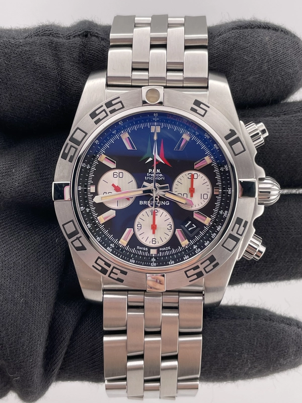 Breitling Chronomat Black Dial Ref. AB0110 Card 2013