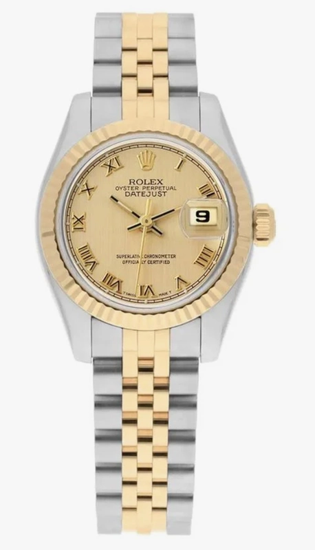 Rolex Datejust Lady Champagne Roman Dial on Jubilee Ref. 69173 1996