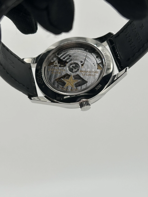 Zenith Elite Ultra Thin Lady White Dial on Black Leather Strap Ref. 03.2310.679 view 7