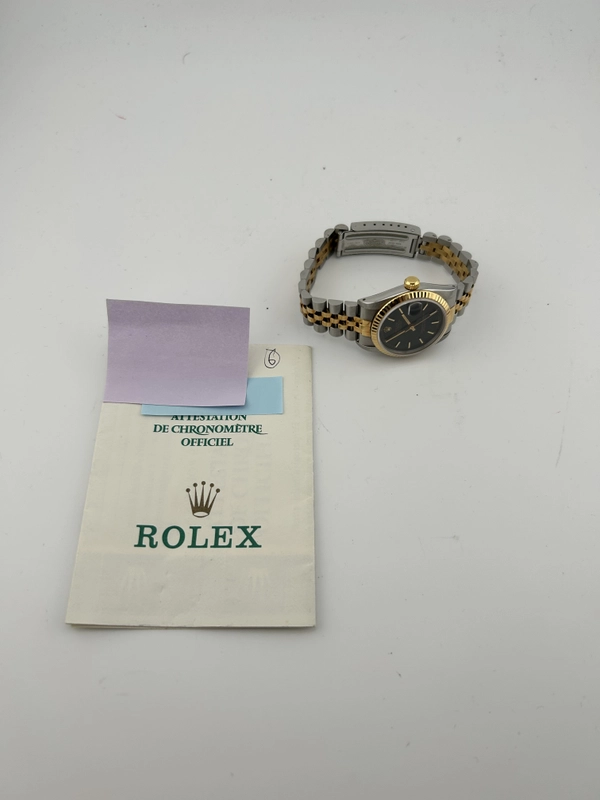 Rolex Datejust 31 Black Dial on Jubilee Ref. 68273 Papers 1995 view 7