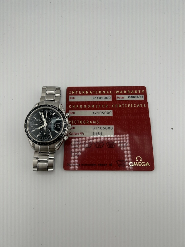 Omega Speedmaster Date Black Dial on Stainless Steel Bracelet Ref. 3210.50.00 Card 2008 view 7
