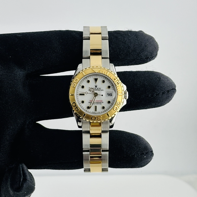 Rolex Yacht-Master Ladies White Dial on Oyster Ref. 69623 1997 view 2