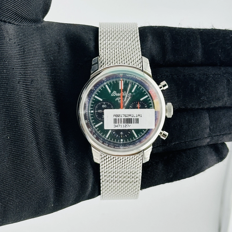 Breitling Top Time B01 B&P Green Dial on Bracelet Ref. AB01762A1L1A1 Card 2025 view 2