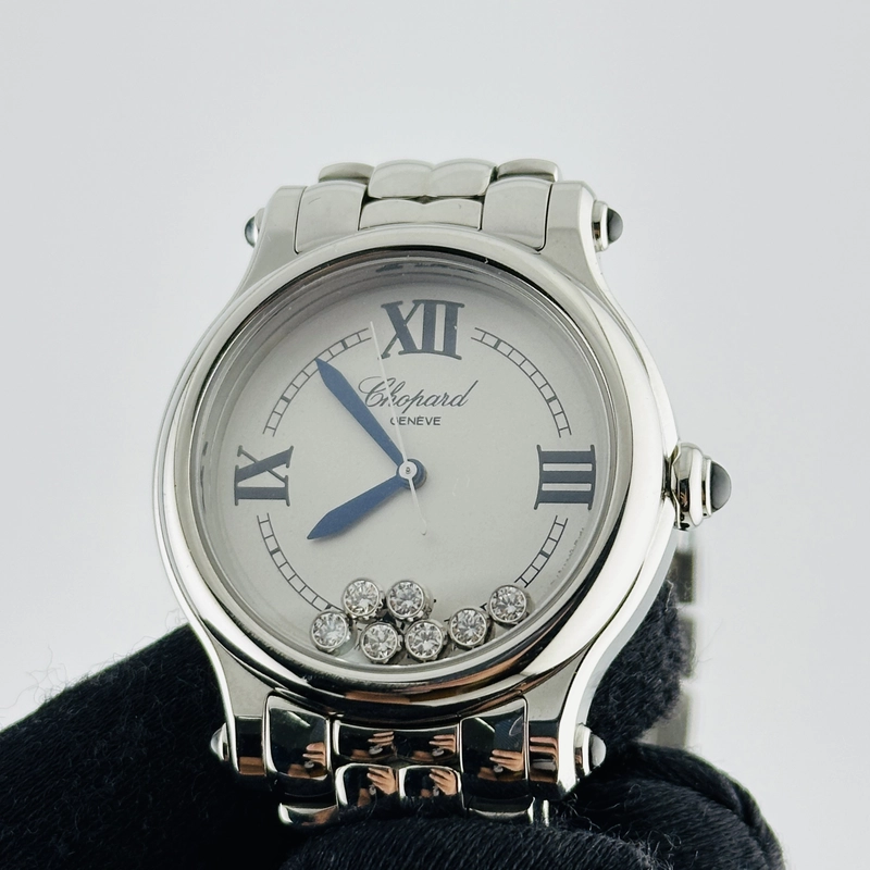 Chopard Happy Sport The First Silver Roman / Moving Diamonds Dial on Stainless Steel Bracelet Ref. 278610-3001 Manuals Only view 3