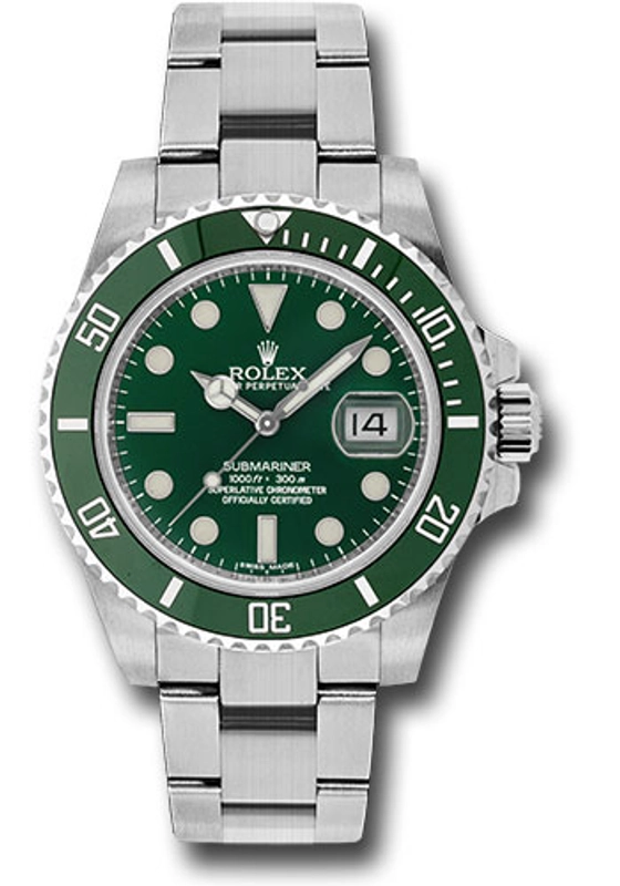 Rolex Submariner Green Dial on Oyster Ref. 116610LV Card 2015