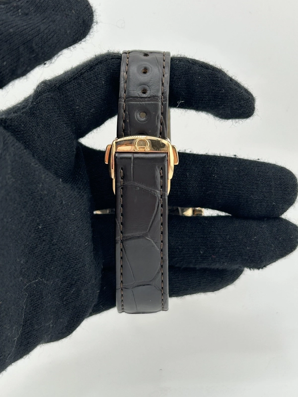Omega Seamaster Silver Tapestry Dial on Leather Ref. 231.53.39.22.02.001 Complete Open Date view 4