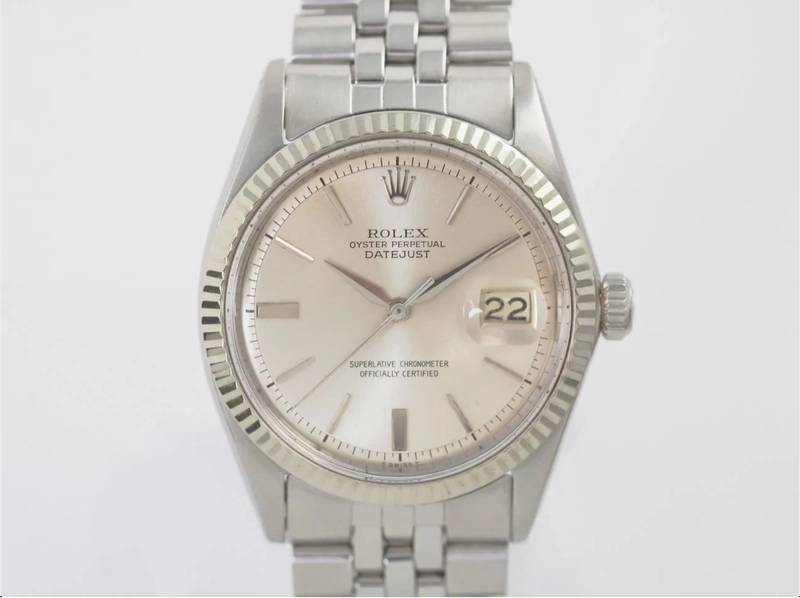 Rolex Datejust Silver Stick Dial on Jubilee D Link Bracelet Ref. 1601 1970