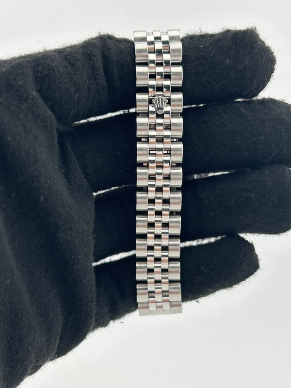 Rolex Datejust Lady Black Stick Dial on Jubilee D Link Bracelet Ref. 179174 Card 2010 view 3
