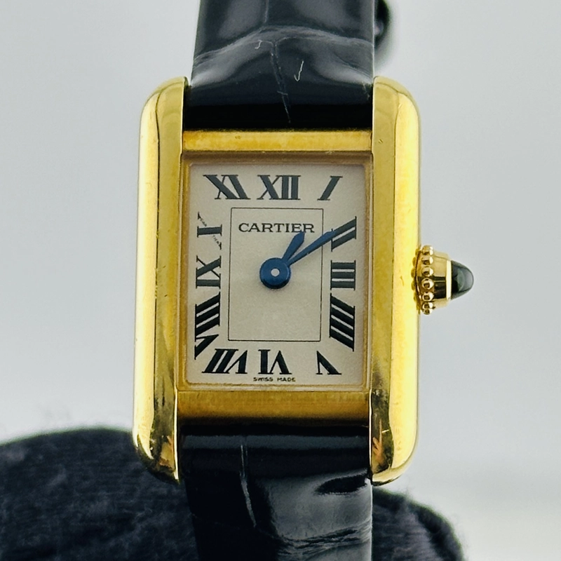 Cartier Tank Louis Mini Silver Roman Numerals Dial on Leather Band Ref. 4567 / WGTA0352 Complete 2025 view 2