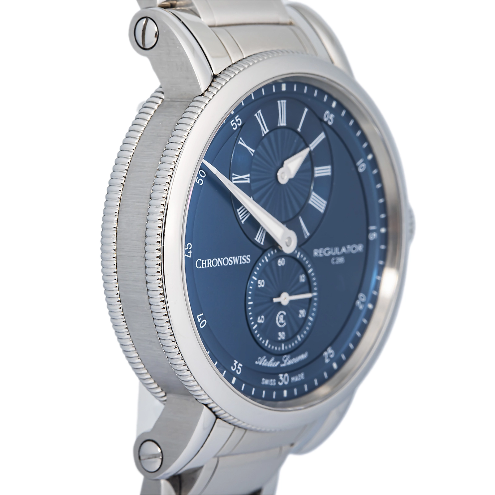 Chronoswiss Regulator Classic Ch-4023-BL/50 CH-4023-BL150 Complete Bracelet Stainless Steel Blue Roman Automatic 38mm — image 4