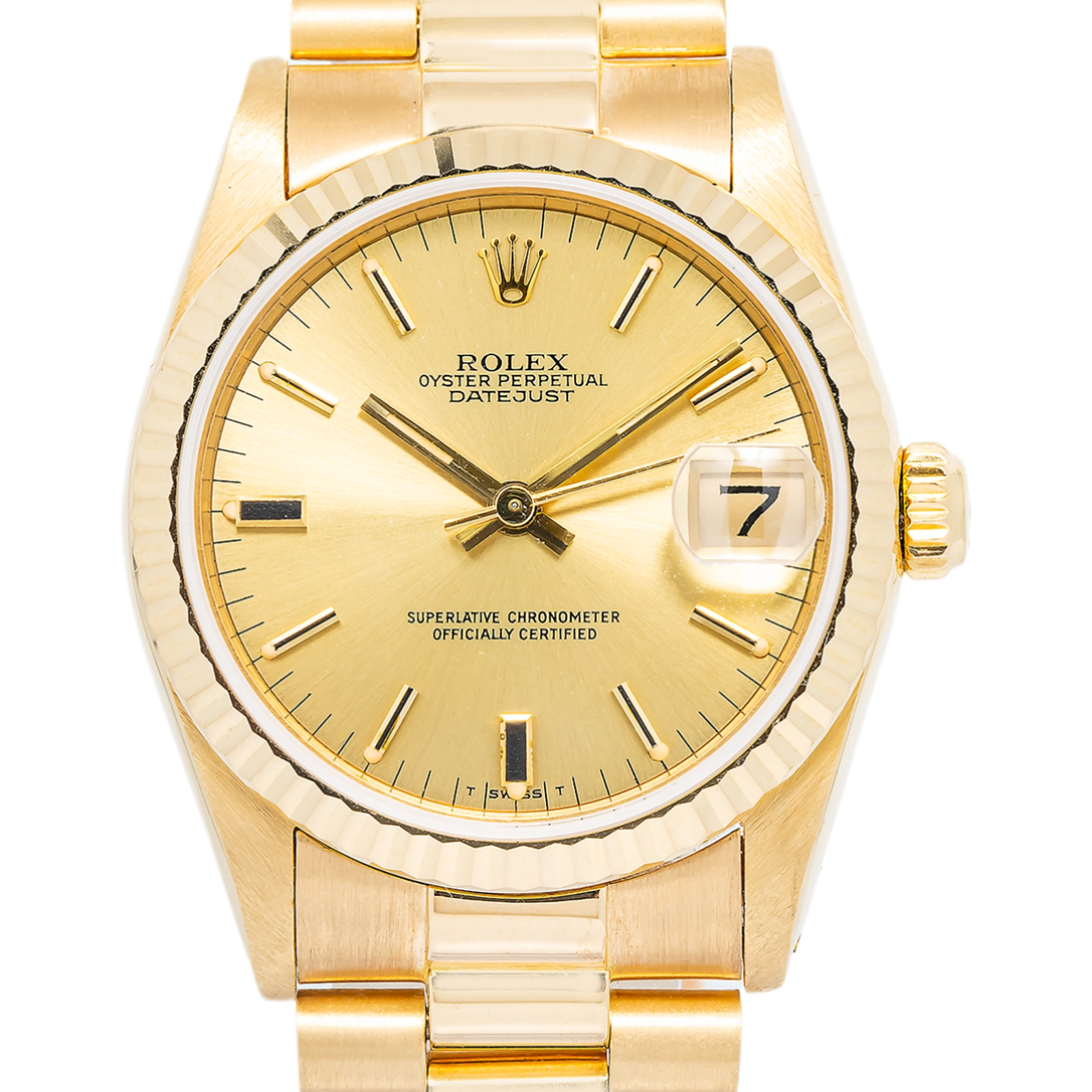 Rolex Datejust 68278 President Yellow Gold Champagne Index 31mm — image 1
