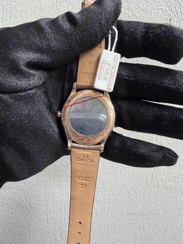 Omega De Ville Brown Dial on Leather Strap Ref. 428.58.36.60.13.001 Card Open Date view 3