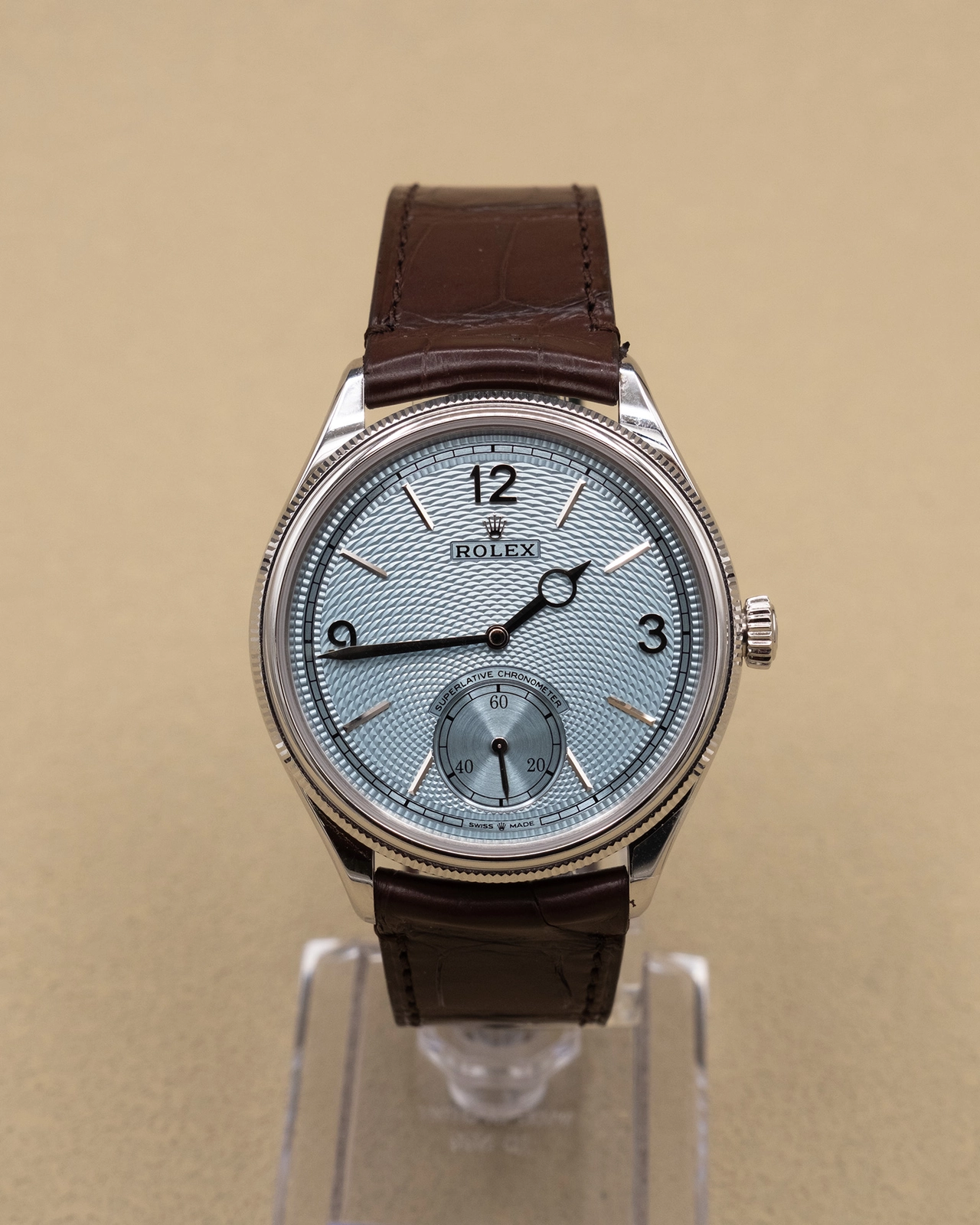 2026 Rolex Ice Blue Rice-Grain Motif Index Dial Complete 52506