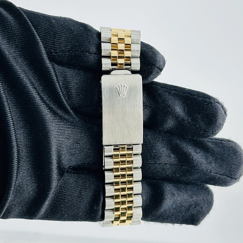 Rolex Datejust Champagne Stick Dial on D Link Jubilee Bracelet Ref. 16013 1986 view 4