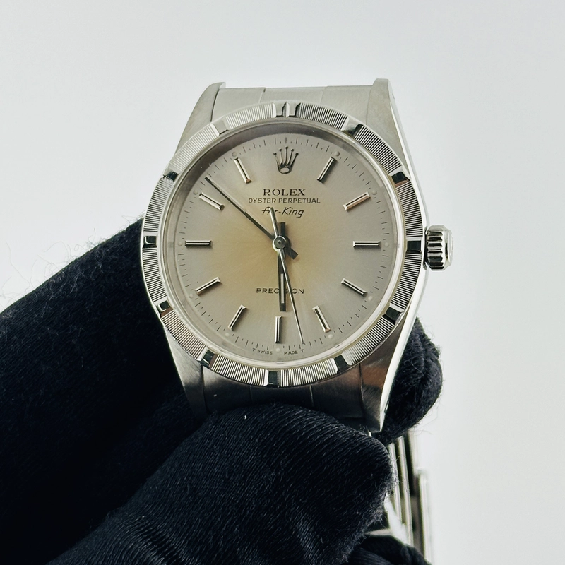 Rolex Air-King Silver Dial on Oyster Ref. 14010 1991 view 3