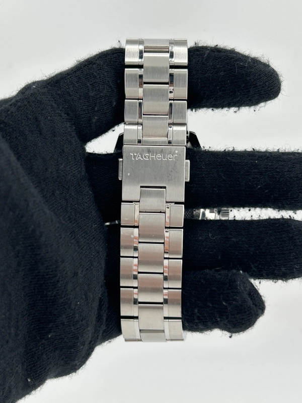 Tag Heuer Carrera Calibre 16 Black Dial on Stainless Steel Bracelet Ref. CV201E.BA0794 Complete 2013 view 4