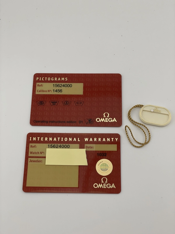 Omega Constellation Navy Gray Dial on Stainless Steel Bracelet Ref. 1562.40.00 Card Open Date view 8